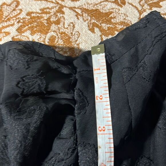 New Peplum Chiffon Clip Floral Blouson Sleeve Top - Picture 9 of 15